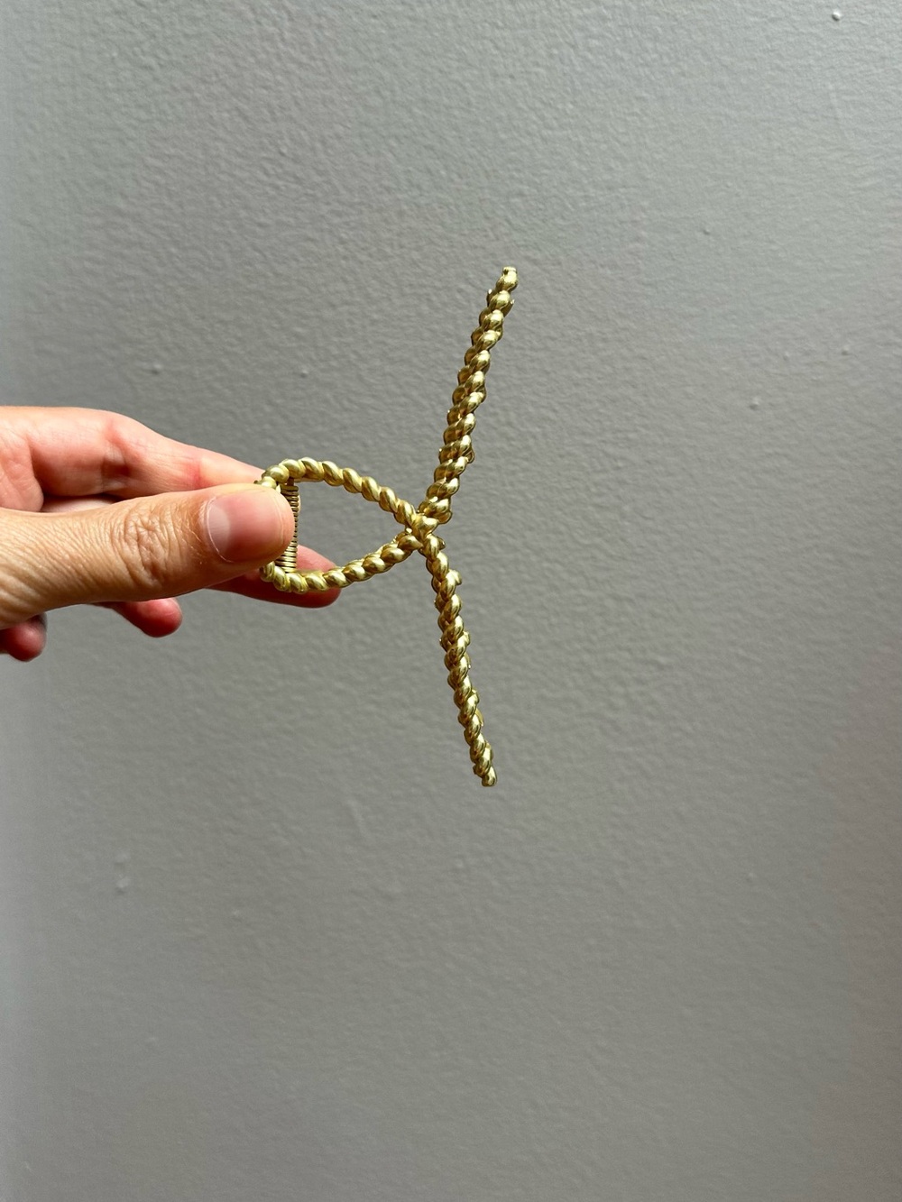Gold Twisted Rope Hair Tie - Women's Hair Accessory